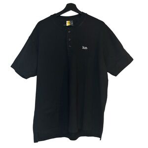 Kith Huntington Henley Polo Button T-Shirt Black